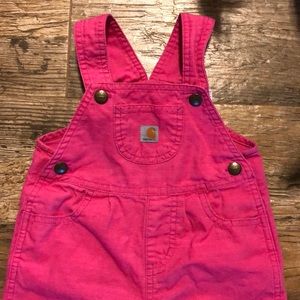 Pink Baby Girl Carhartt Overalls